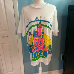 Disney Parks Walt Disney World 2024 White T-Shirt Women's L